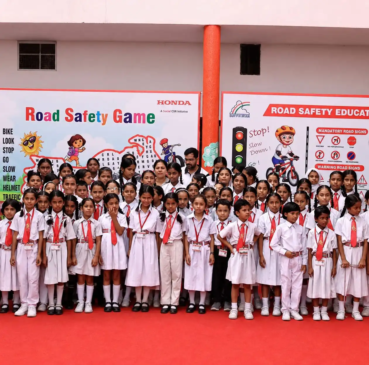 Students at the school science exhibition